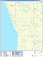 Redondo Beach Wall Map Zip Code
